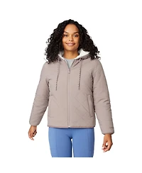 Free Country Women's Hooded Cirrus Quilted Reversible Jacket