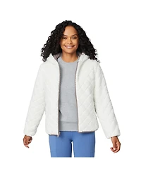 Free Country Women's Hooded Cirrus Quilted Reversible Jacket