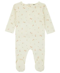NoggiWear Kids Ribbed Floral Footed Pajamas