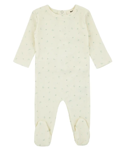 NoggiWear Kids Ribbed Floral Footed Pajamas
