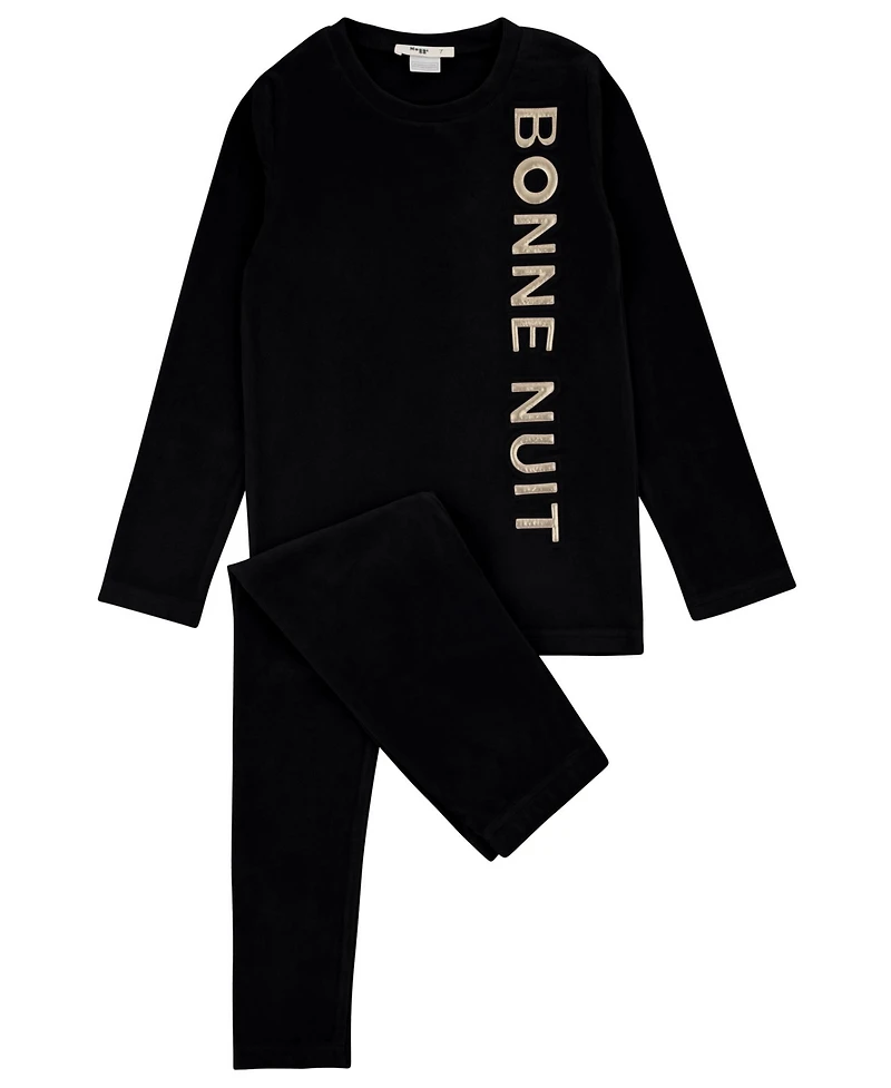 NoggiWear Baby Velour Puffy Letters Loungewear Set