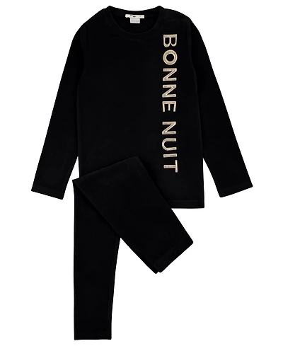 NoggiWear Baby Velour Puffy Letters Loungewear Set