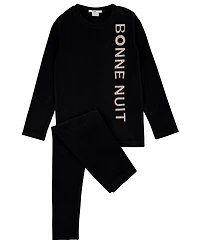 NoggiWear Baby Velour Puffy Letters Loungewear Set