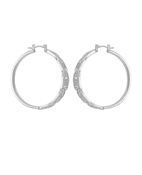 Guess Glass Stone Hoop Earrings (also in Silver Tone)