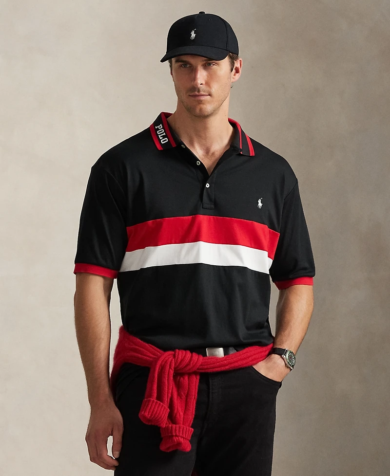 Polo Ralph Lauren Men's Big & Tall Striped Soft Cotton Polo Shirt