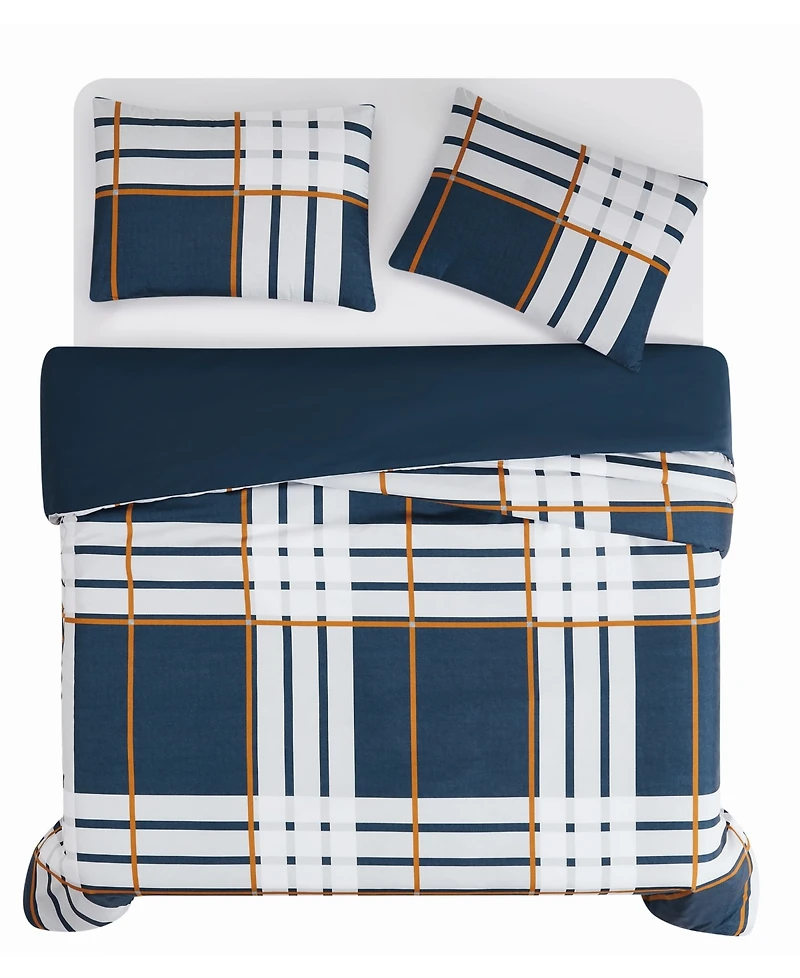 Truly Soft Henry Plaid 3-Pc. Duvet Set, King