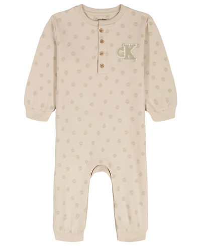 Calvin Klein Baby Boys and Girls Crewneck Coverall