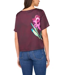 Vince Camuto Women's Crew Neck Short Sleeve Top