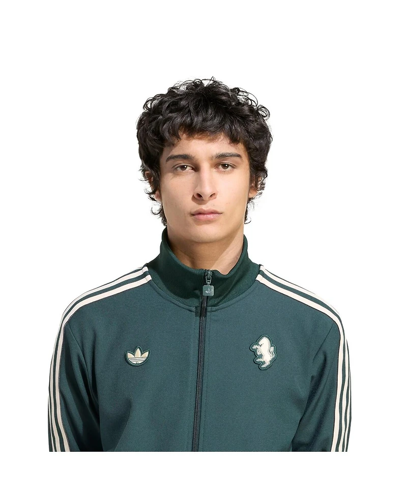 Adidas Men's Green Juventus Terrace Icons Full-Zip Track Jacket