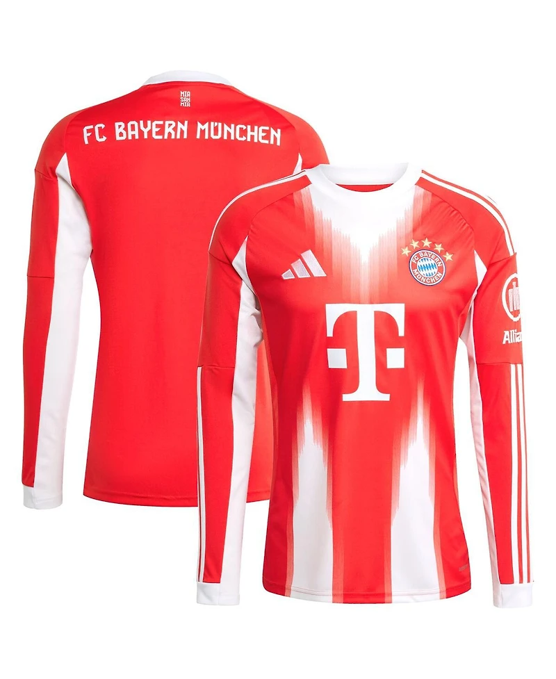 Adidas Men's Red Bayern Munich 2025/26 Home Replica Long Sleeve Jersey