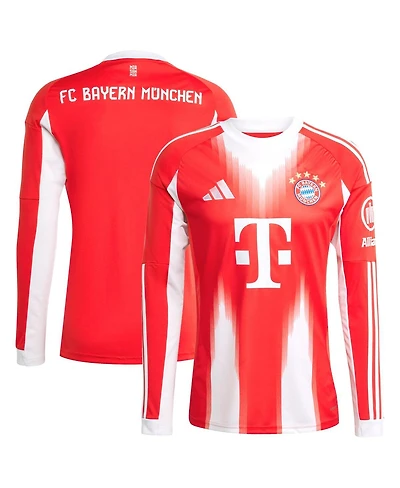 Adidas Men's Red Bayern Munich 2025/26 Home Replica Long Sleeve Jersey