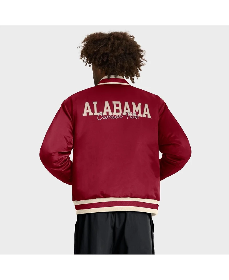 Nike Men's Crimson Alabama Crimson Tide Legacy Full-Snap Bomber Jacket