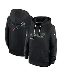 Nike Women's Black Detroit Lions 2025 Nfl Crucial Catch Sideline Standard Issue Dri-fit Hoodie