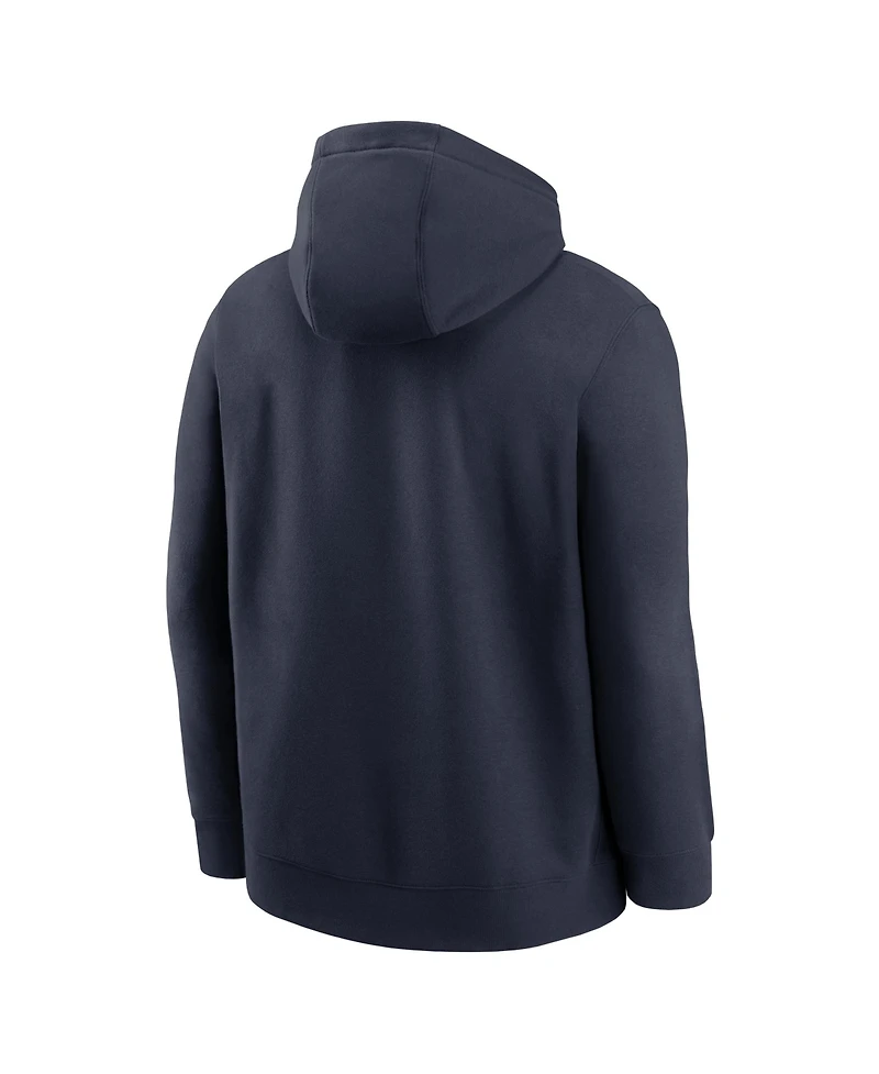 Nike Men's Navy Houston Texans Busted Play Club Fleece Pullover Hoodie