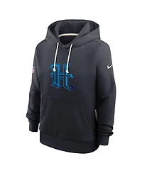 Nike Women's Navy Houston Texans Throwback Sideline Standard Issue Dri-fit Hoodie