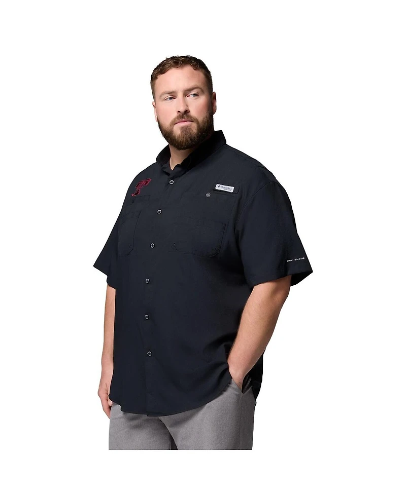Columbia Men's Black Texas A&M Aggies Big Tall Tamiami Omni-Shade Button-Down Shirt