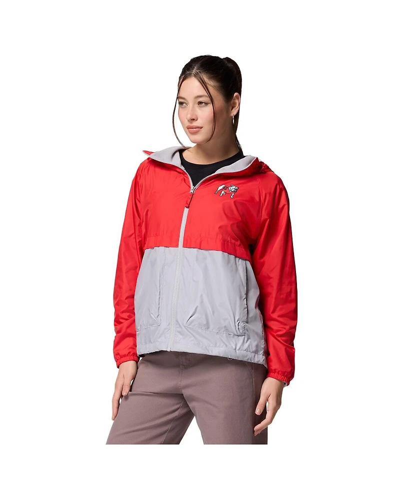 Columbia Women's Red/Grey Georgia Bulldogs Spire Hoodie Windbreaker