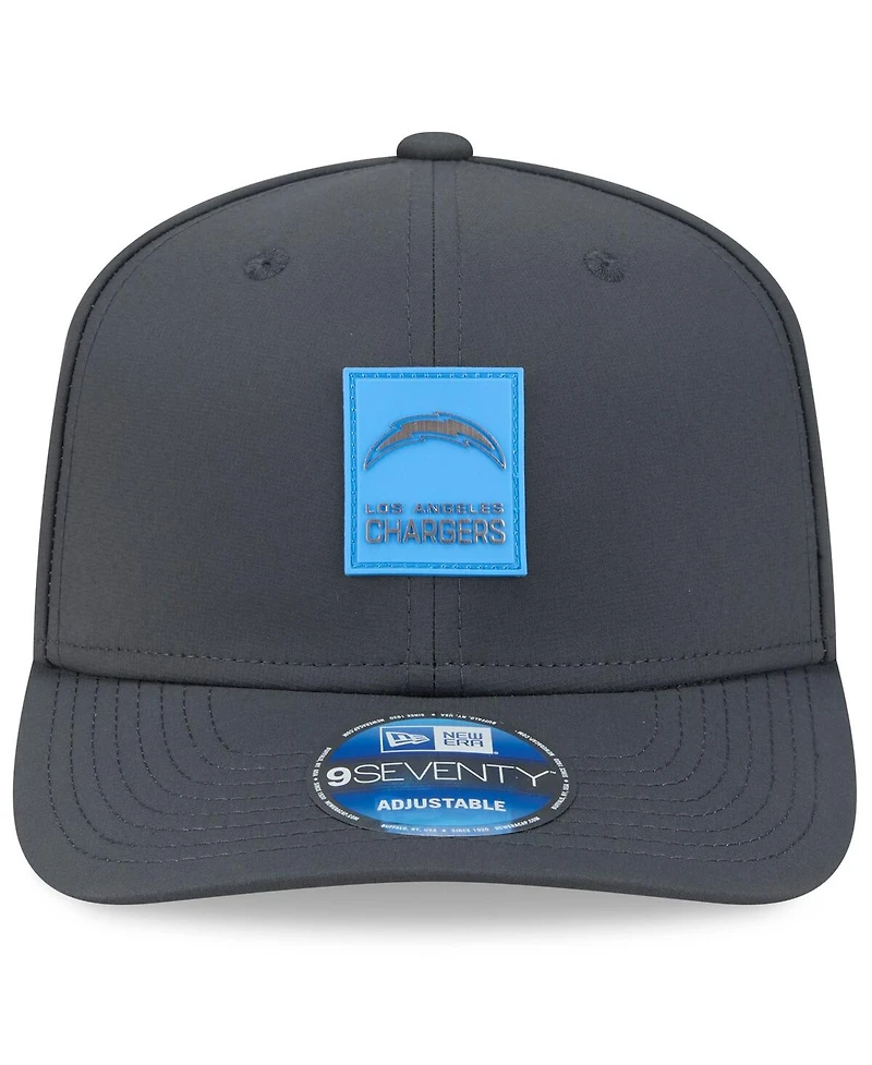 New Era Men's Charcoal Los Angeles Chargers 2025 Sideline Cold Weather 9SEVENTY Adjustable Hat