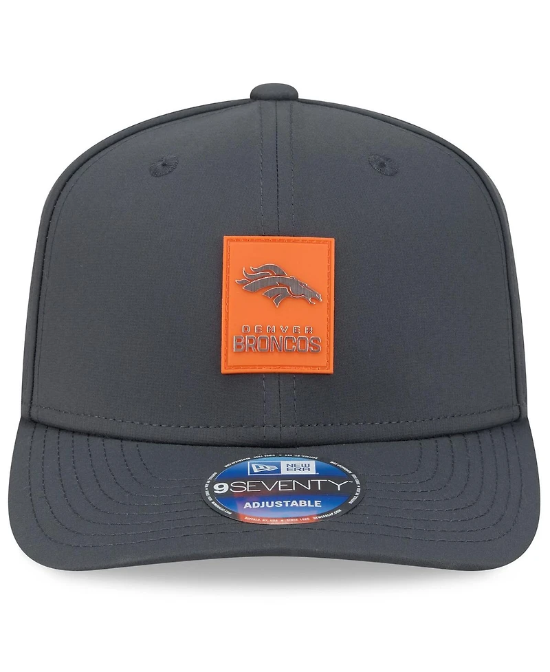New Era Men's Charcoal Denver Broncos 2025 Sideline Cold Weather 9SEVENTY Adjustable Hat