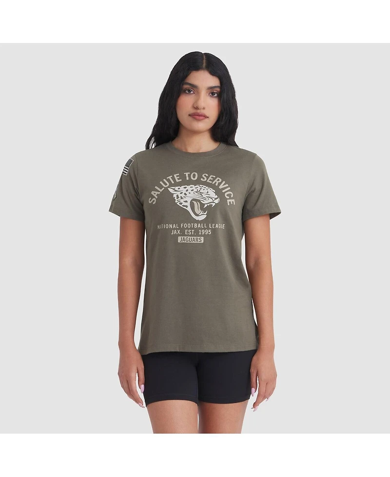 Nike Women's Olive Jacksonville Jaguars 2025 Salute to Service Sideline T-Shirt