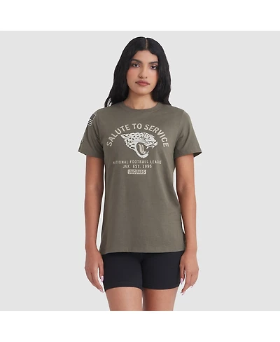 Nike Women's Olive Jacksonville Jaguars 2025 Salute to Service Sideline T-Shirt