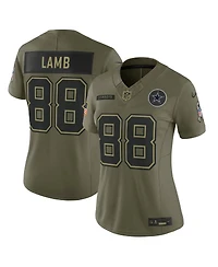Nike Women's CeeDee Lamb Olive Dallas Cowboys 2025 Salute to Service Limited Jersey