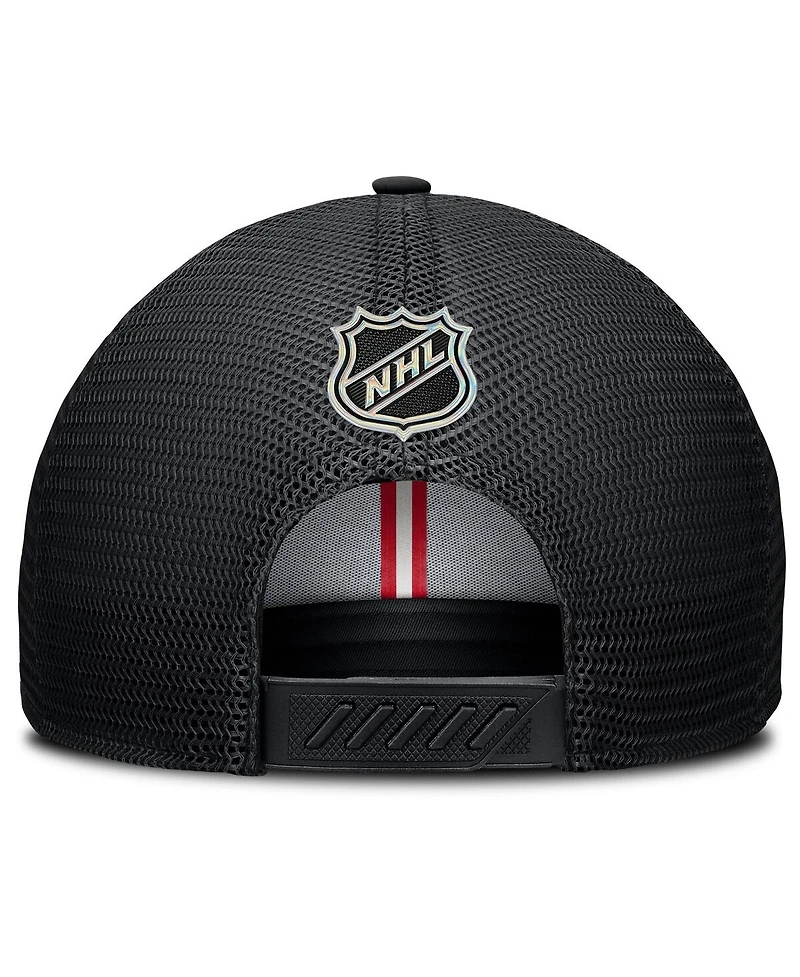 Fanatics Men's Black Detroit Red Wings Authentic Pro Home Ice Trucker Adjustable Hat