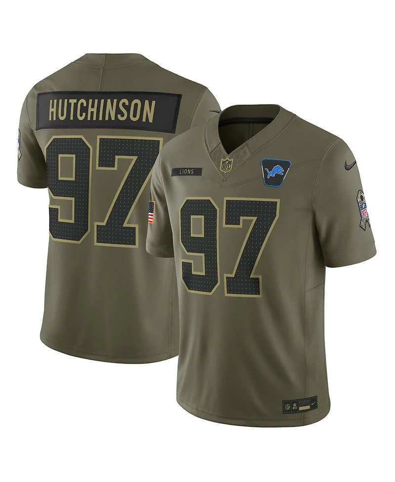 Nike Men's Aidan Hutchinson Olive Detroit Lions 2025 Salute to Service Limited Jersey