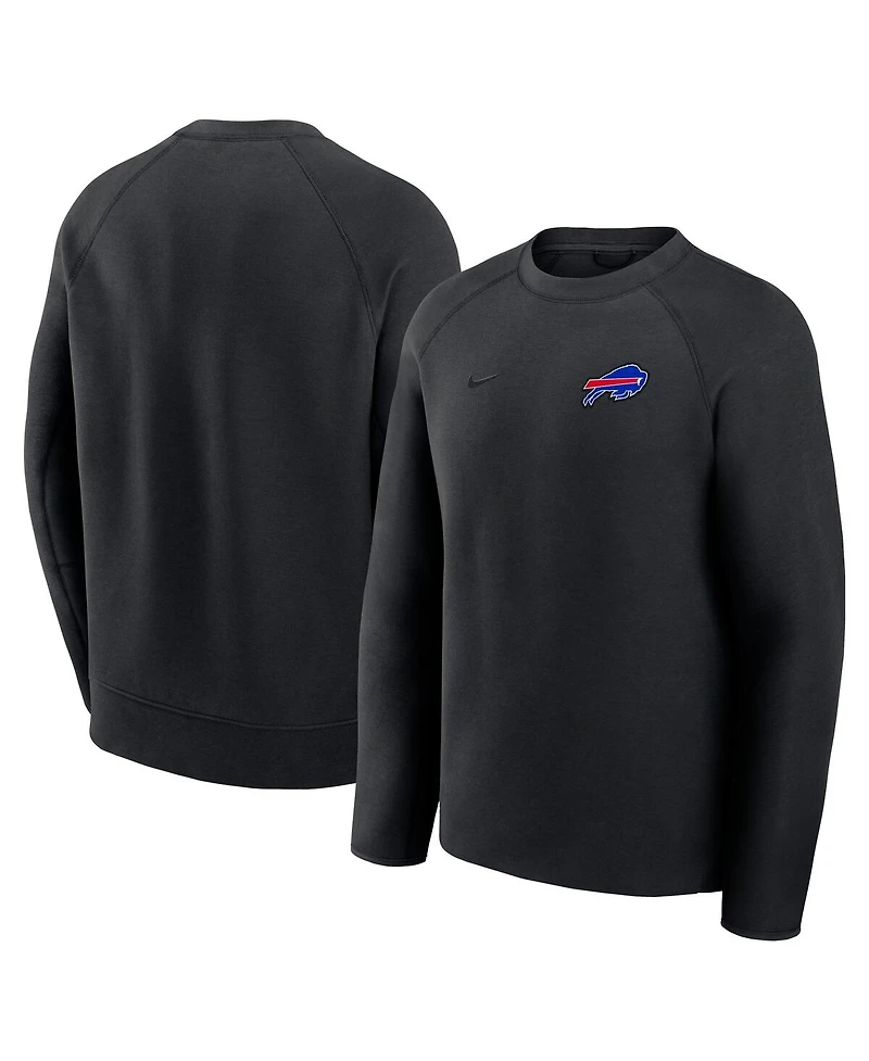 Nike Men's Black Buffalo Bills Tech Fleece Raglan Sweatshirt
