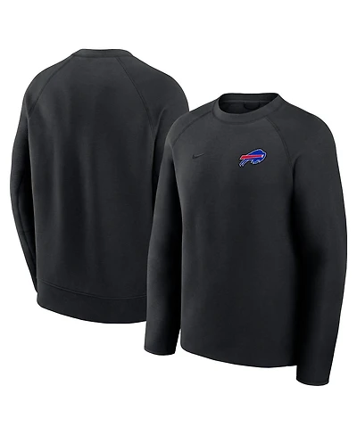Nike Men's Black Buffalo Bills Tech Fleece Raglan Sweatshirt