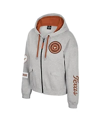 Colosseum Women's Gray Texas Longhorns Alfie Full-Zip Hoodie Jacket