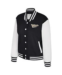 Colosseum Women's Black Colorado Buffaloes French Baguette Full Snap Fleece Jacket