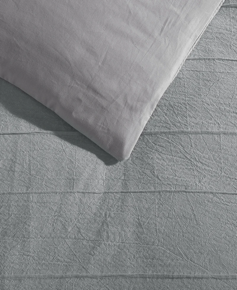 Vera Wang Woven Tucks Jacquard 3-Pc. Duvet Cover Set