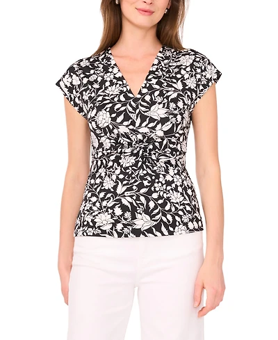 Vince Camuto Women's V-Neck Short Sleeve Top