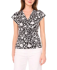 Vince Camuto Women's V-Neck Short Sleeve Top