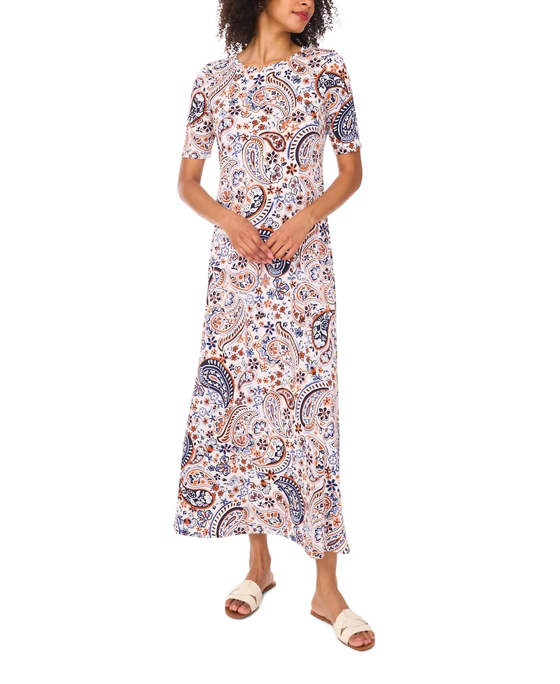 Vince Camuto Women's Crew Neck Maxi Dress