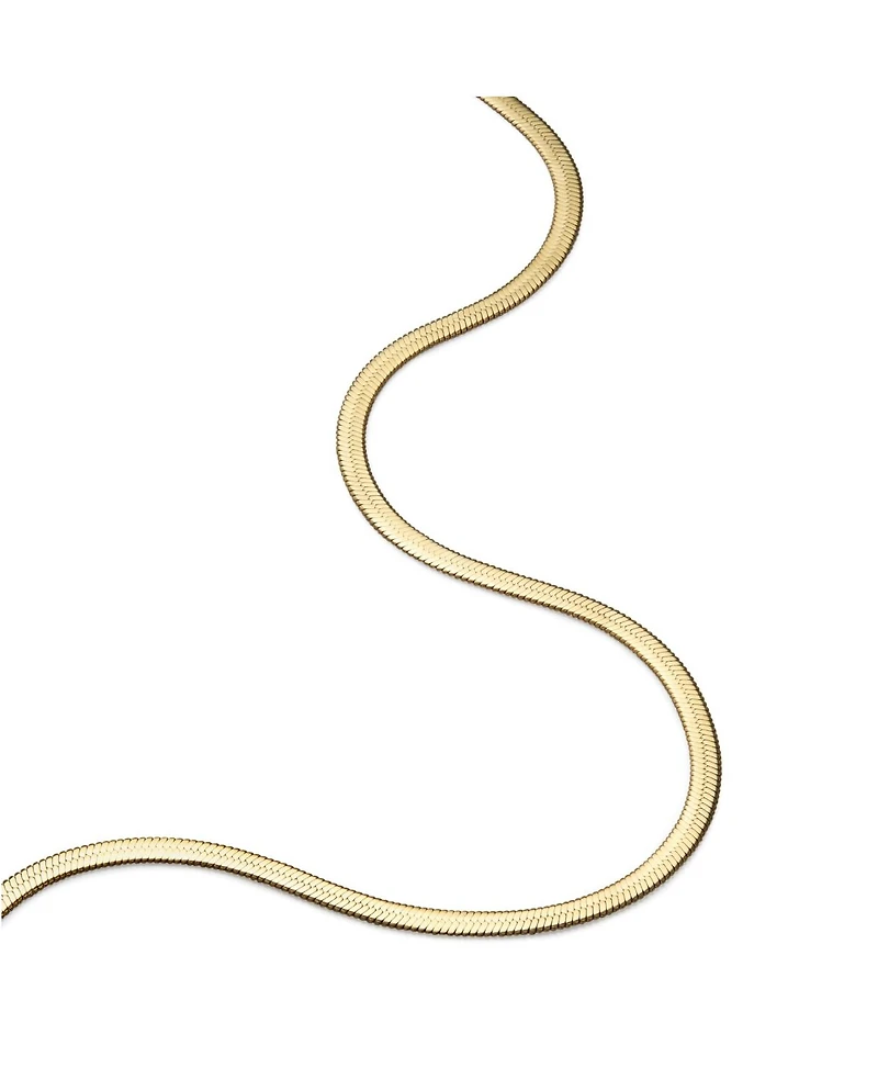 Ana Luisa Ina Herringbone 14K Gold-Plated Chain Necklace