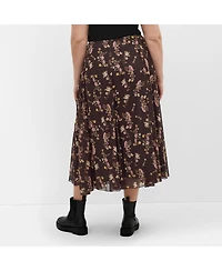 City Chic Women's Serene Print Midi Skirt