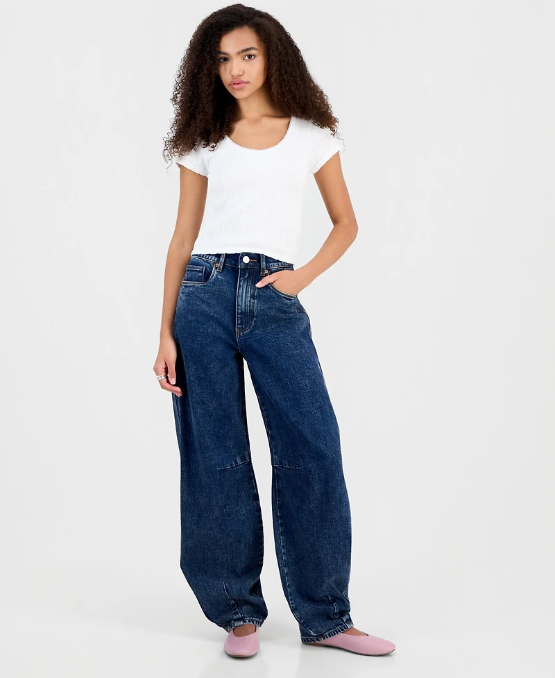 Blank Nyc Women's Barrel-Leg High-Rise Jeans