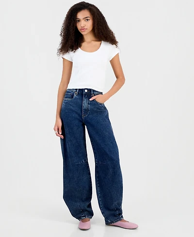 Blank Nyc Women's Barrel-Leg High-Rise Jeans