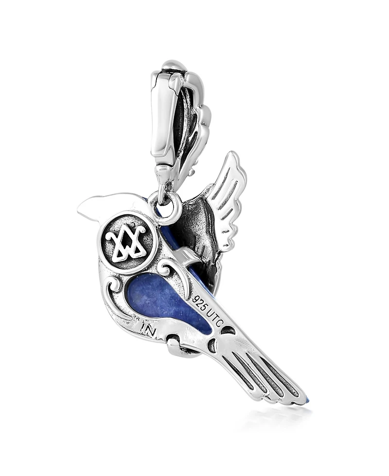 American West Jewelry Sterling Silver Sodalite Bird Pendant Enhancer