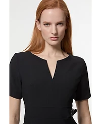Karen Millen Women's Military Pleat Mini Dress
