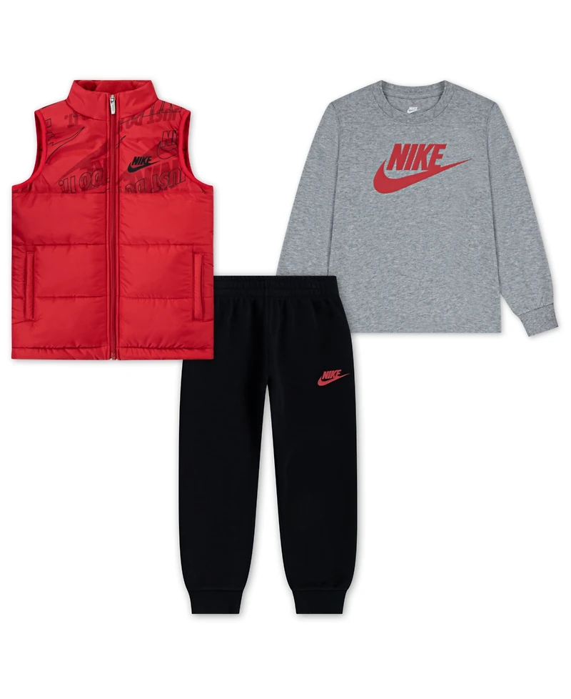 Nike Boys 4-7 3-Piece Crewneck T-Shirt, Vest and Pants Set