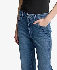 7 For All Mankind Women's Alexa High Rise Straight Leg Jeans