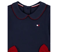Tommy Hilfiger Baby Girls 2-Piece Long Sleeve Dress and Diaper Cover Set