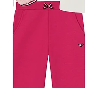 Tommy Hilfiger Baby Girls 3-Piece Crewneck T-Shirt, Hoodie, and Pants Set