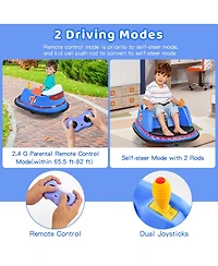 Costway 12V Vehicle 360° Spin Race Toy Kids Ride On Bumper Car with Remote Control