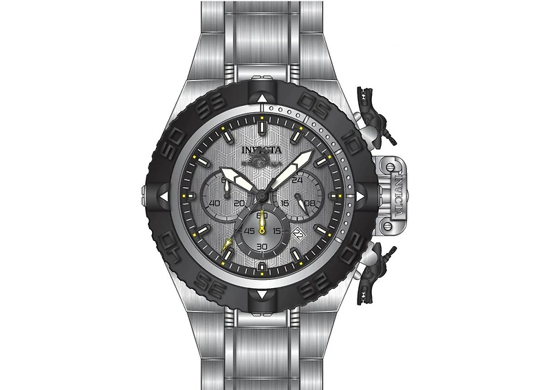 Invicta Men's 48201 Subaqua Quartz Chronograph Silver, Black Dial Watch