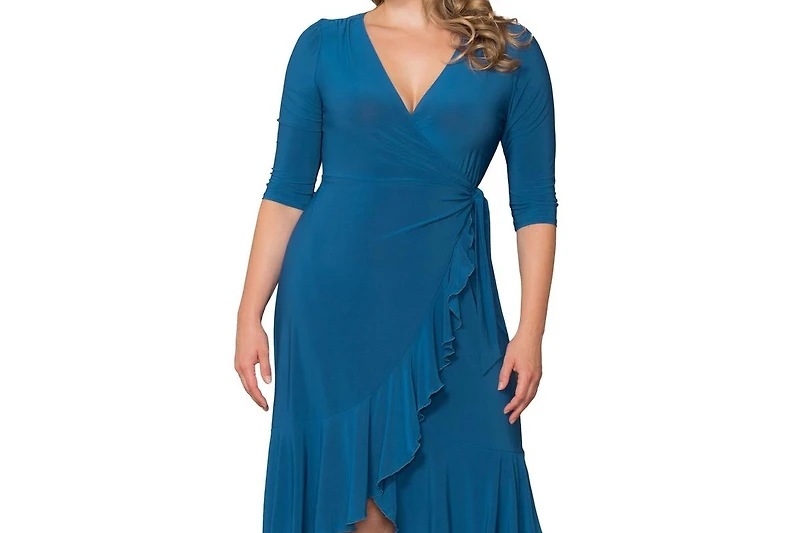 Kiyonna Plus Mademoiselle Lace Cocktail Dress with Sleeves