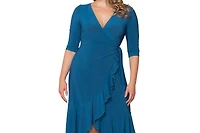 Kiyonna Plus Mademoiselle Lace Cocktail Dress with Sleeves